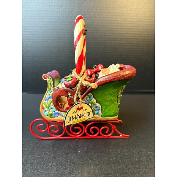 Jim Shore Jingle All the Way Winter Sleigh w/ ornament Set Heartwood Creek w/BOX - Picture 5 of 16